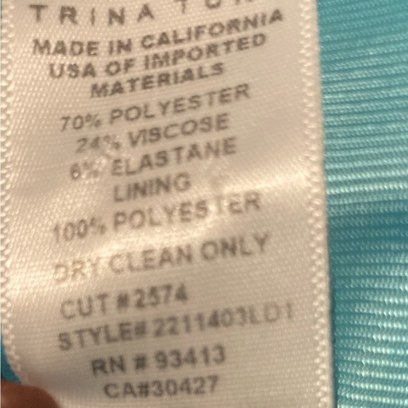 Trina Trunk Workwear Blazer Teal Single  Button Size 2 - Picture 7 of 8